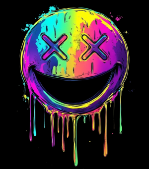 Neon Drip Dead Smile