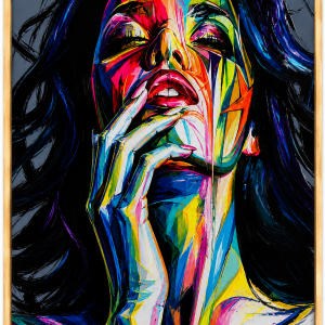 Street Art Colorful Graffiti Print Picture Woman