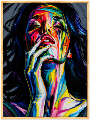 Street Art Colorful Graffiti Print Picture Woman