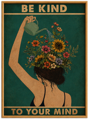 Be Kind to Your Mind Vintage Wall Art