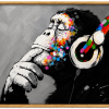 Monkey With Headphones