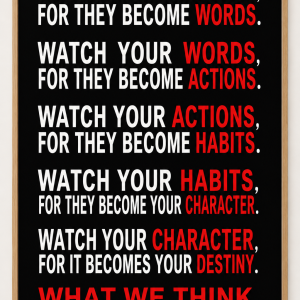 Pyradecor Watch Your Thoughts Motivational