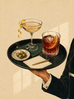 Vintage Cocktail Tray