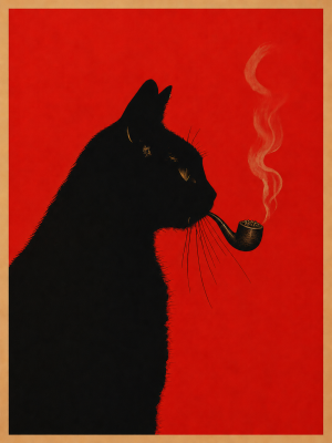 Black Cat Smoking