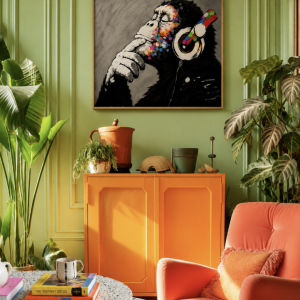 Alternative view of Monkey With Headphones